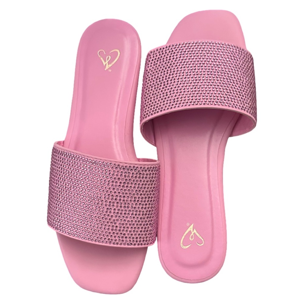 Pink Rhinestone Slides - NWT - Picture 4 of 6